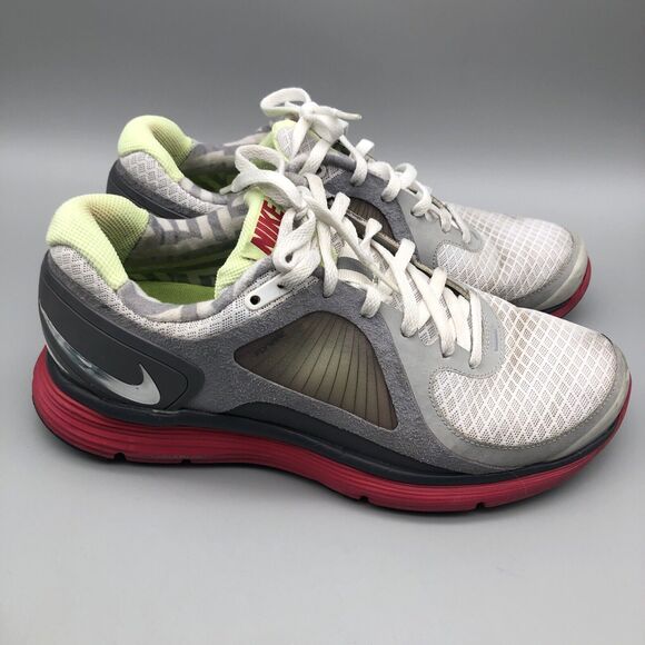 NIKE Lunar Eclipse Flywire Womens Athletic Shoes Grey/Pink 408580-100 Size 8.5 - Picture 3 of 16